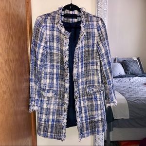 Zara Long Tweed Blazer